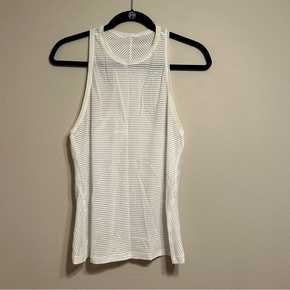 Lululemon Miles‎ Ahead Tank White Size 8
